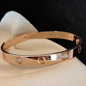 Cartier wide diamond bracelet